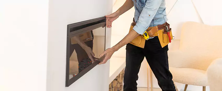 Metal Fireplace Installation in Traverse City, Michigan