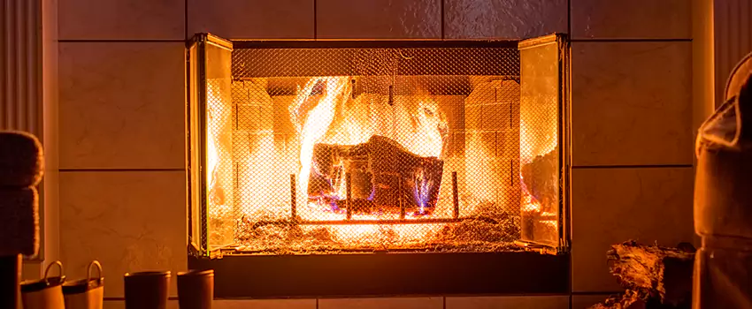 Mendota Hearth Landscape Fireplace Installation in Traverse City, Michigan